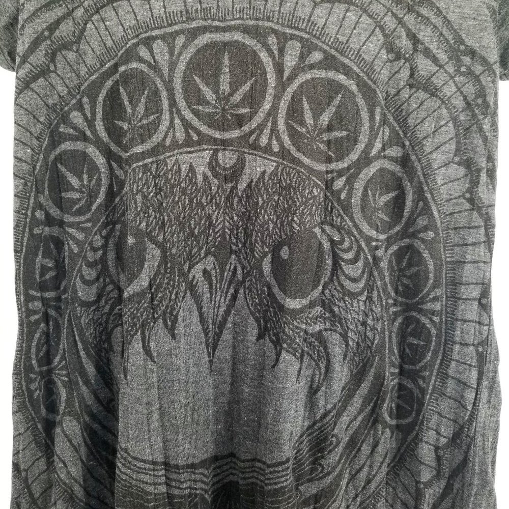 Sure Designs Sold Out Gray/Black 420 Owl Dress, L